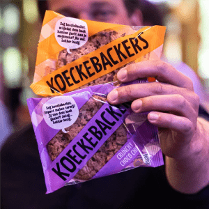 Crunchy Chocolate Chip  & Karamel Zeezout  ( 2 x 5 Grote Koeken)