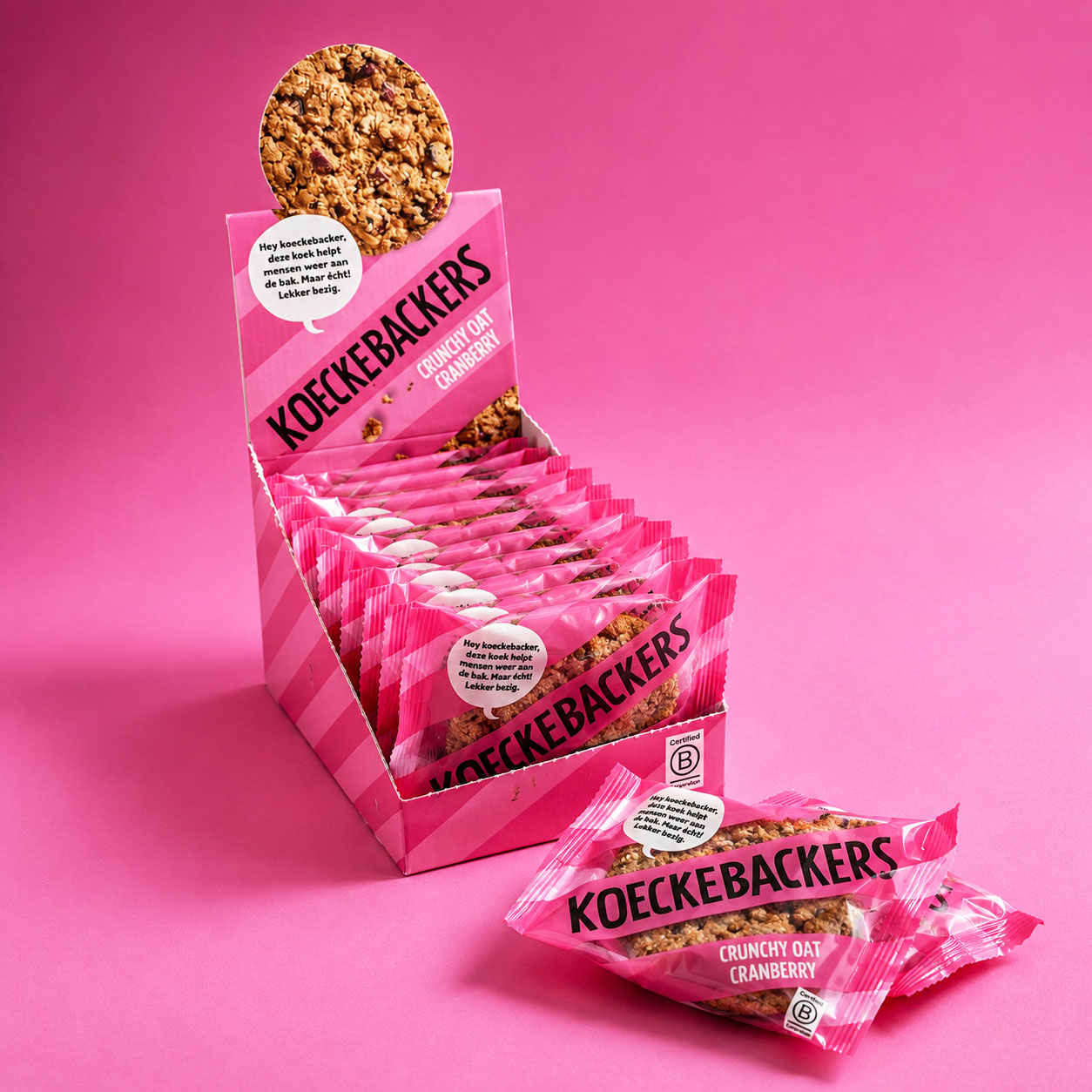 Verkoopdisplay - Oat Cranberry (15 Grote Koeken)